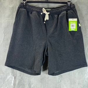 Reef Men's Dark Charcoal Wade Drawstring French Terry Pull-On Shorts SZ L